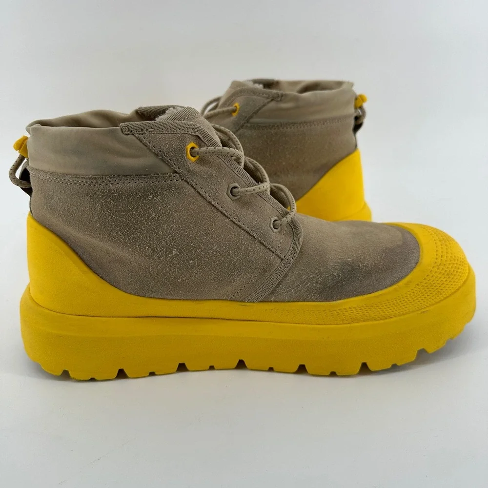 UGG Classic Mini Urban Tech Waterproof Boots Dune Canary Yellow Men 1112451 S 10